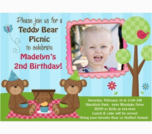 Teddy Bear First Birthday Invitations Teddy Bear Birthday Invitations Ideas Bagvania Free