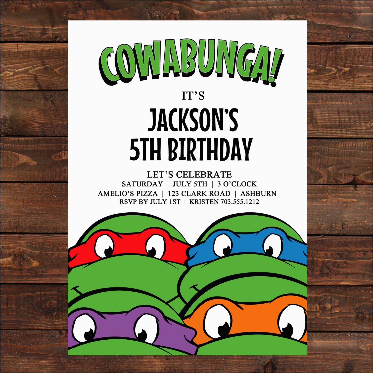 Teenage Mutant Ninja Turtles Birthday Invitations Free Teenage Mutant Ninja Turtle Invitation Printable