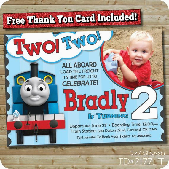 Thomas the Train Invites for Birthday Party Thomas the Train Custom Birthday Invitation for Your