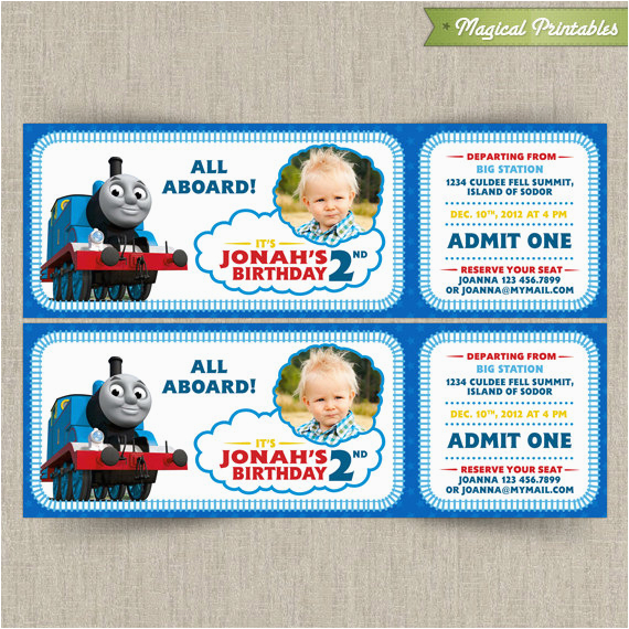 Thomas the Train Invites for Birthday Party Thomas the Train Customizable Printable Party Invitation Thomas the Train Invites for Birthday Party Thomas the Train Customizable Printable Party Invitation