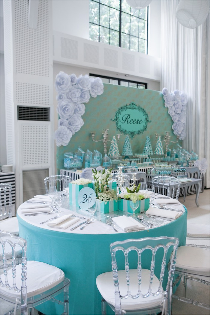 Tiffany Birthday Decorations Kara 39 S Party Ideas Breakfast at Tiffany 39 S Inspired