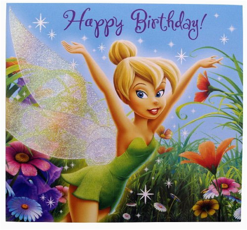 Tinkerbell Birthday Cards Free A Message From Tinker Bell Birthday Greeting Card with