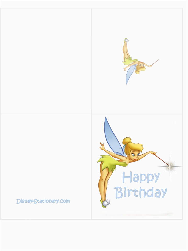 Tinkerbell Birthday Cards Free Free Printable Disney Birthday Cards Free Clipart