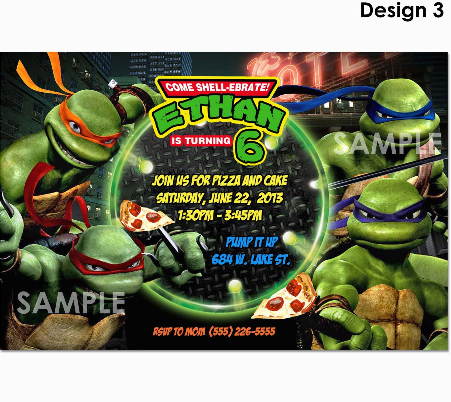 Tmnt Birthday Invites Tmnt Teenage Mutant Ninja Turtles Invitation Printable