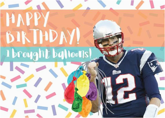 Tom Brady Birthday Card tom Brady Birthday Card Funny Deflate Gate Joke Card