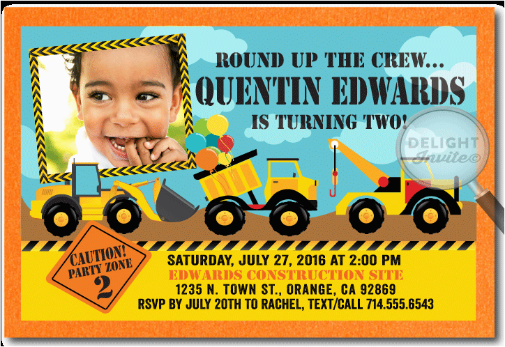 Tonka Truck Birthday Invitations tonka Truck Construction Birthday Invitation Di 331