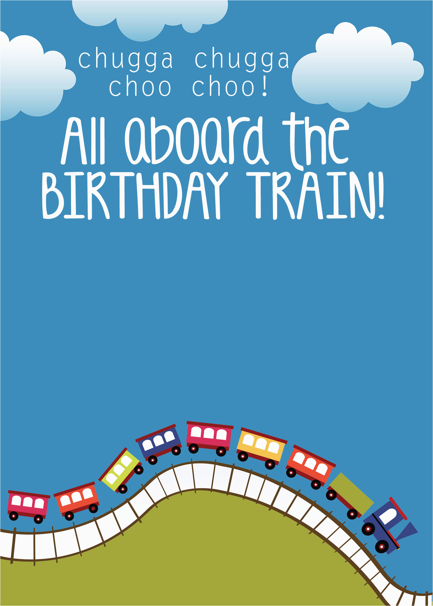 Train Birthday Card Printable Train Birthday Party with Free Printables How to Nest