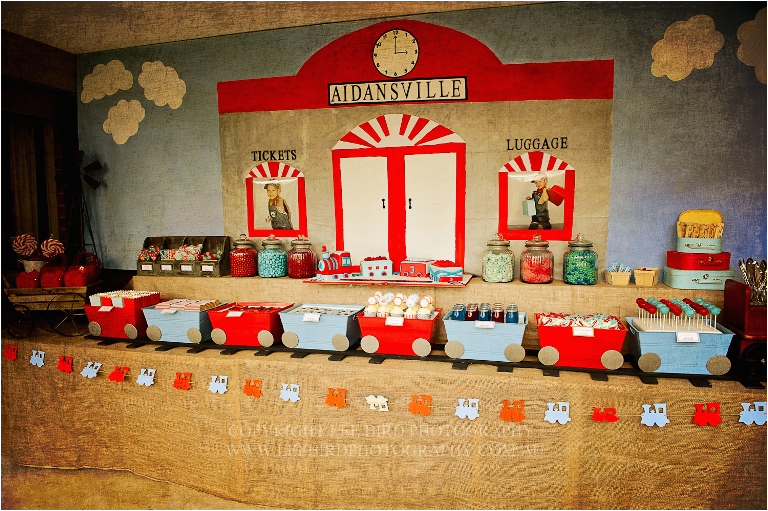 Train themed Birthday Party Decorations Kara 39 S Party Ideas Vintage Train Station Birthday Party