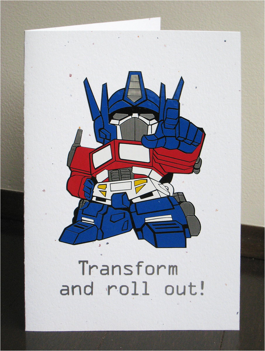 Transformers Birthday Cards Transformer Birthday Card Vinyl Crafting Creatures