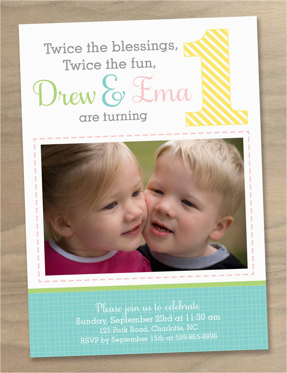 Twin 1st Birthday Invitations Happy Birthday Twins Boy and Girl Quotes Quotesgram