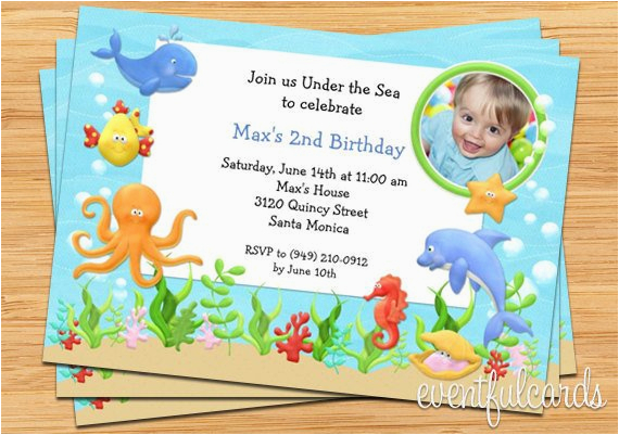 Under the Sea Birthday Party Invitations Free Printable Under the Sea Birthday Party Invitation Printable by