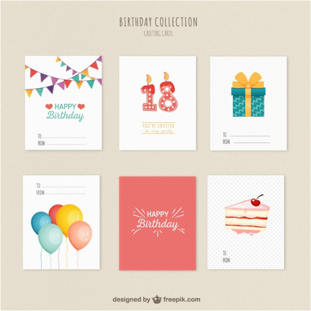 Variety Birthday Cards Variety Of Birthday Cards Vector Free Download