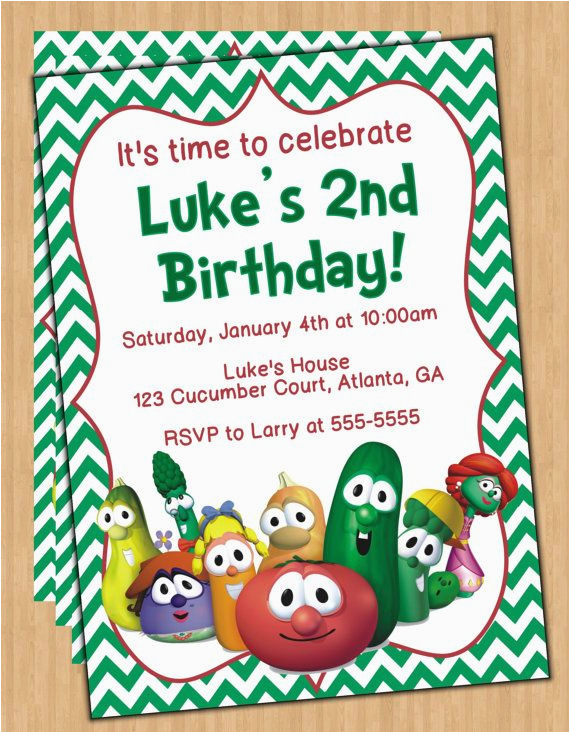 Veggie Tales Birthday Invitations Veggie Tales Printable Invitations Party Invitations Ideas