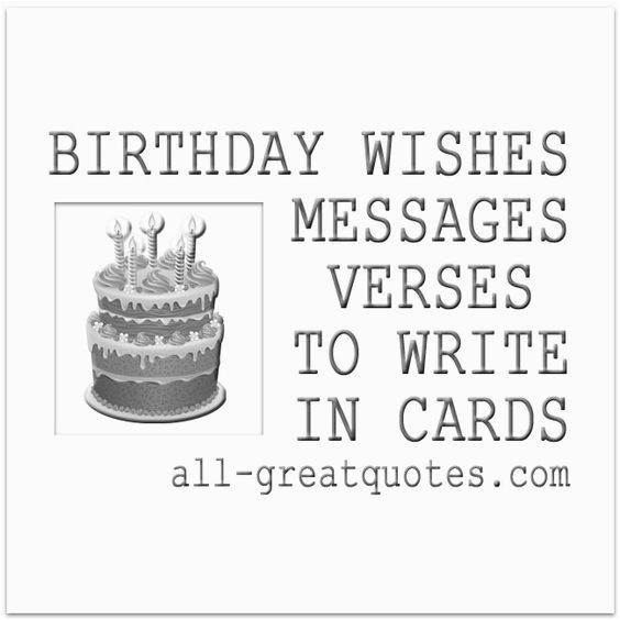 Verses to Write In Birthday Cards Birthday Wishes to Write Messages Verses Quotes for Cards