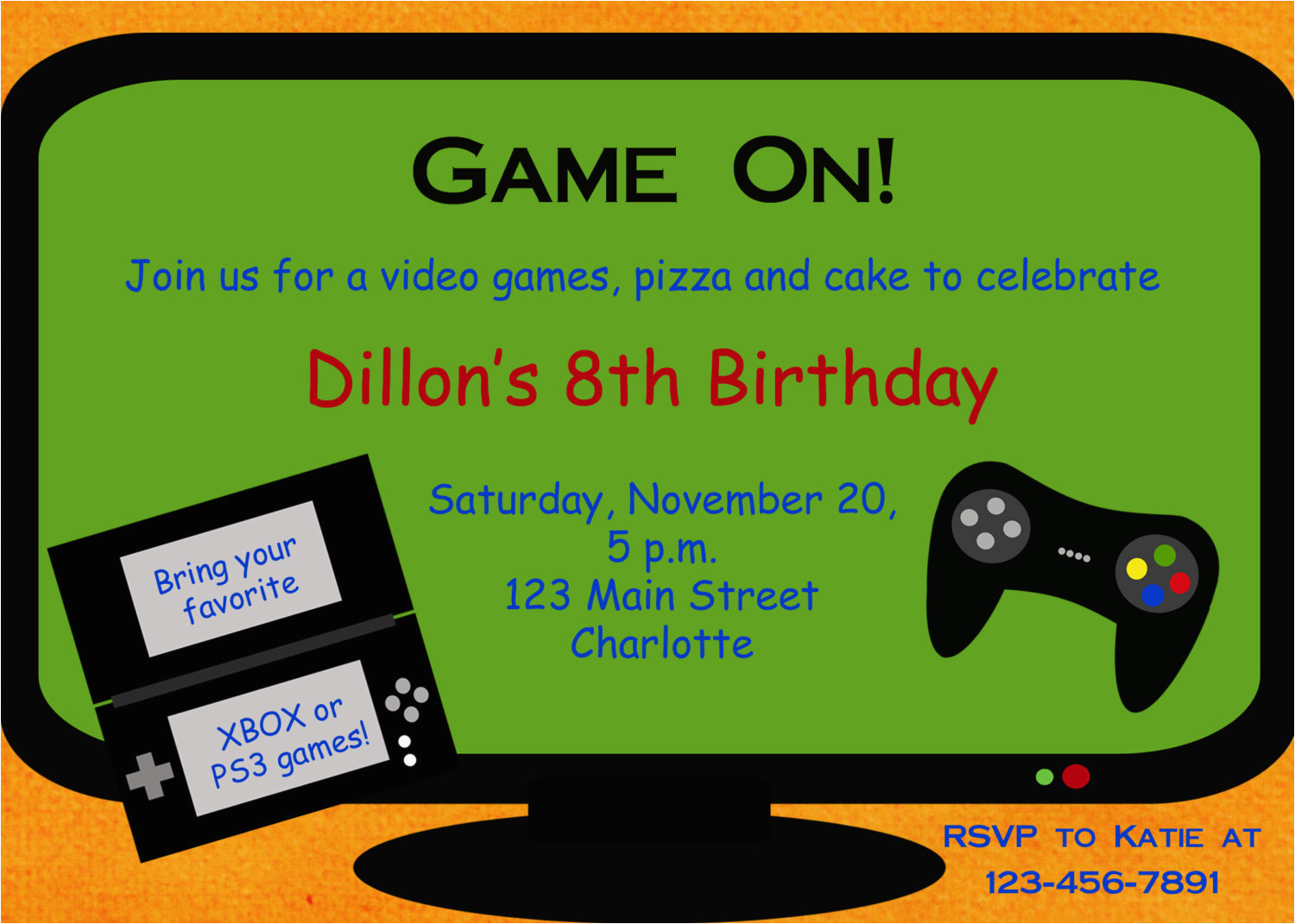 Video Game Birthday Party Invitation Template Free Video Game Party Invitations Video Game Party Invitations