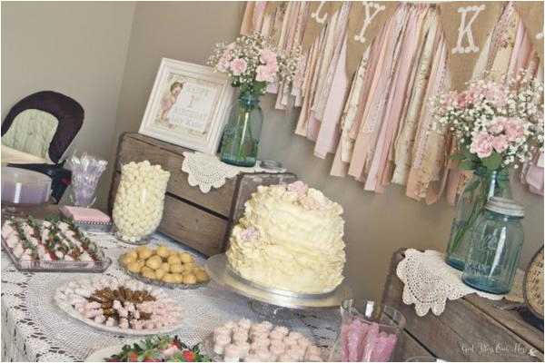 Vintage 1st Birthday Decorations Kara 39 S Party Ideas Shabby Chic Girl Vintage 1st Birthday