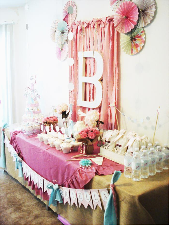 Vintage 1st Birthday Decorations Kara 39 S Party Ideas Vintage Chic 1st Girl Boy Birthday