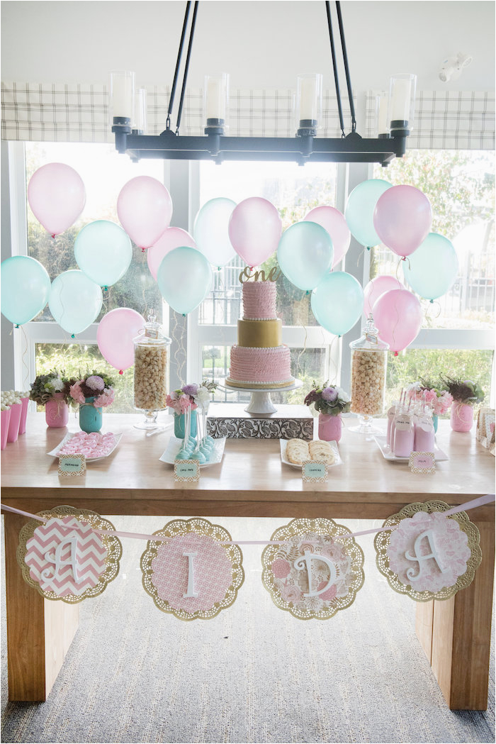 Vintage 1st Birthday Decorations Kara 39 S Party Ideas Vintage First Birthday Tea Party Kara