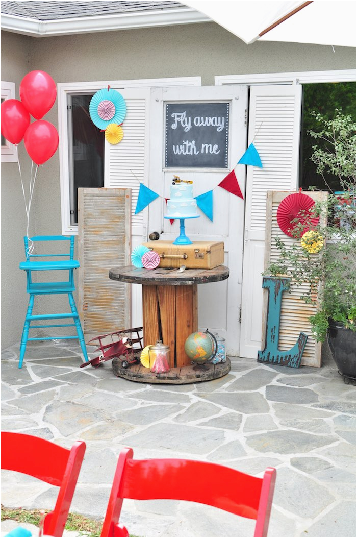Vintage Airplane Birthday Decorations Vintage Airplane 1st Birthday Party