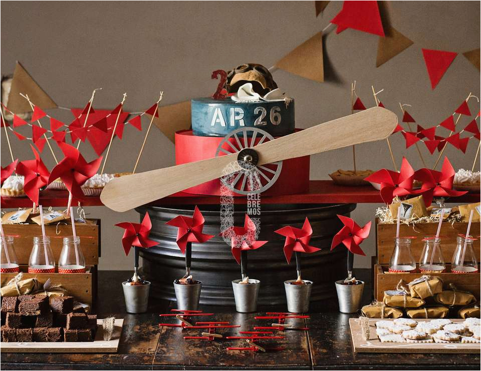 Vintage Airplane Birthday Decorations Vintage Airplane Birthday Quot Vintage Airplane Dessert