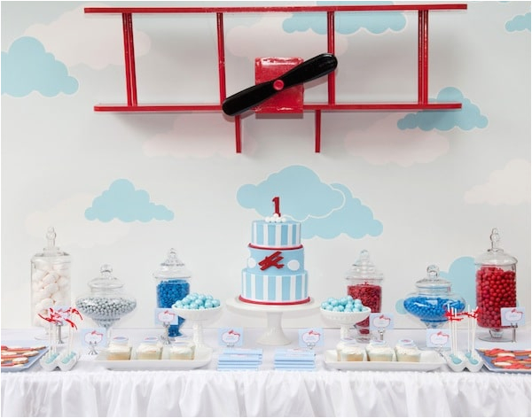 Vintage Airplane Birthday Decorations Vintage Airplane First Birthday Party