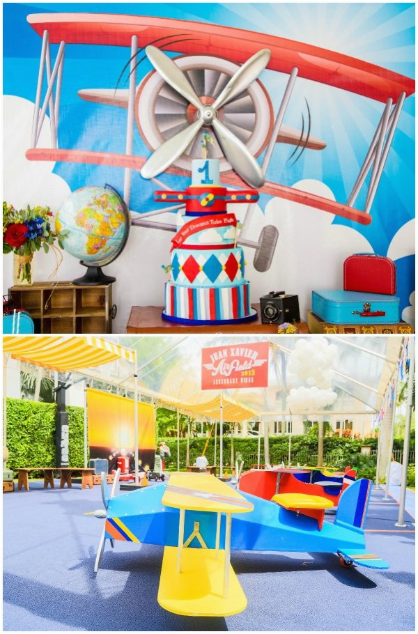 Vintage Airplane Birthday Decorations Vintage Airplane Party Featured Party Amy 39 S Party Ideas