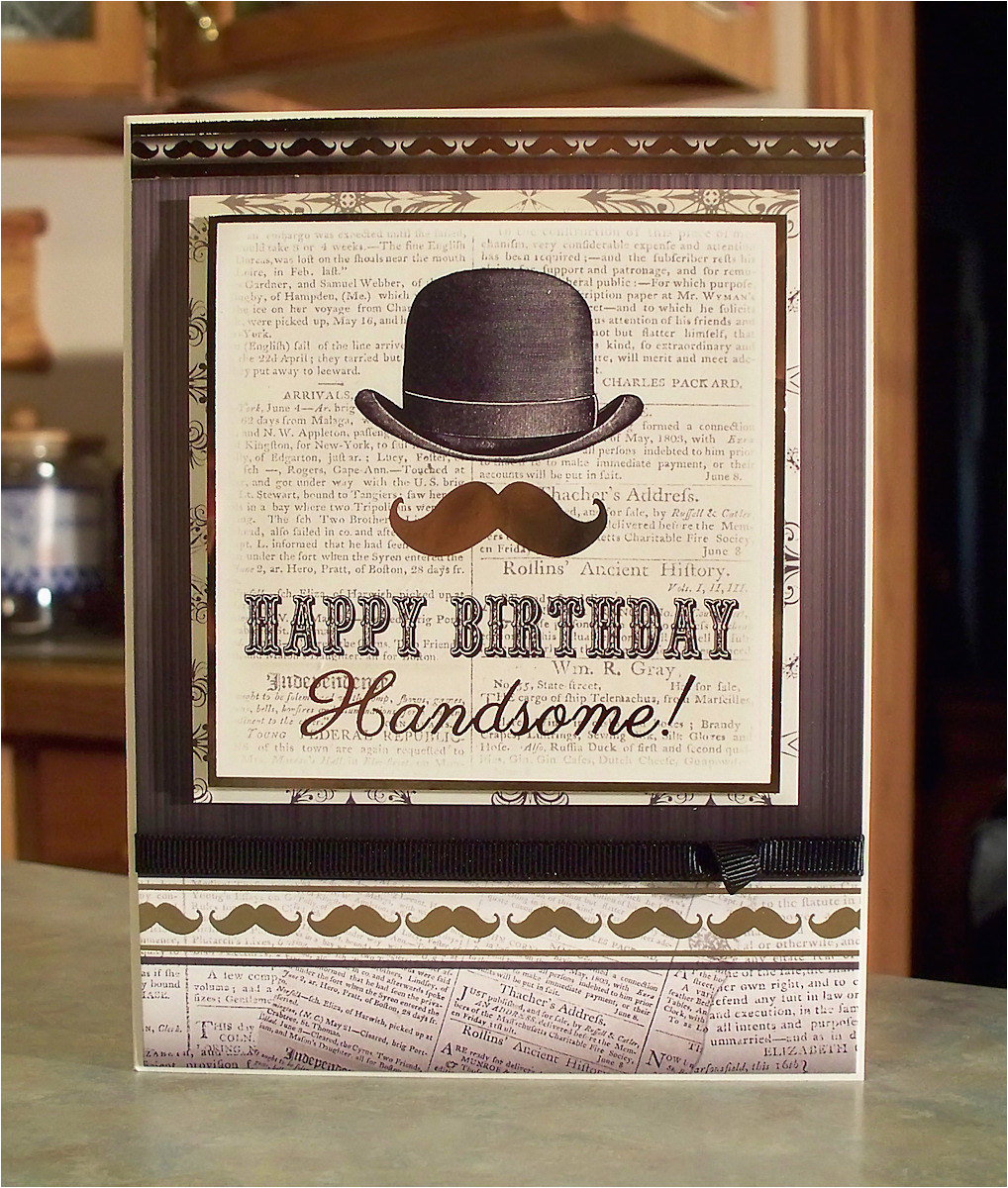 Vintage Birthday Cards for Men Vintage Style Masculine Birthday Card for Men that Wear A