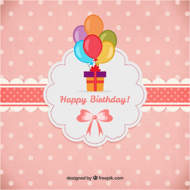 Vintage Birthday Cards Free Downloads Vintage Birthday Card Vector Free Download