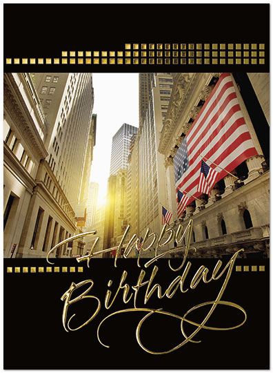 Wall Street Birthday Cards Wall Street Sunset Card Financial Birthday Cards Posty