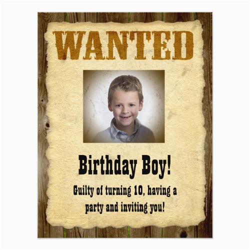 Wanted Birthday Invitation Template Wanted Poster Western Birthday Party Personalized