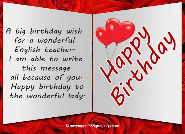 What to Write In A Birthday Card for Your Teacher Birthday Wishes for Teacher 365greetings Com