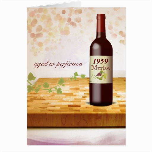 Wine themed Birthday Cards Customize A Birth Year Wine themed Birthday Card Zazzle