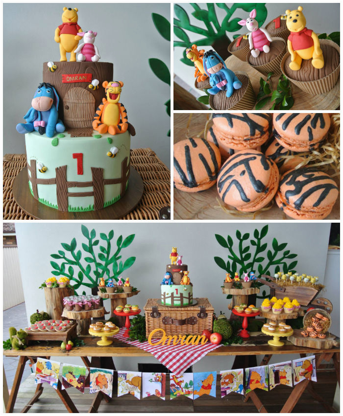 Winnie the Pooh 1st Birthday Party Decorations Kara 39 S Party Ideas Rustic Winnie the Pooh First Birthday