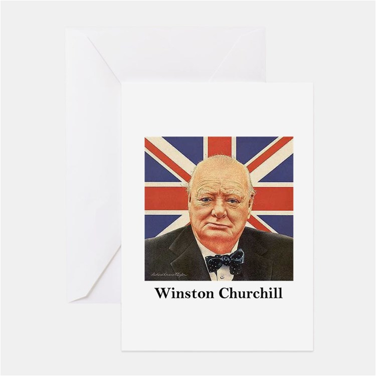 Winston Churchill Birthday Card Historical Figures Stationery Cards Invitations