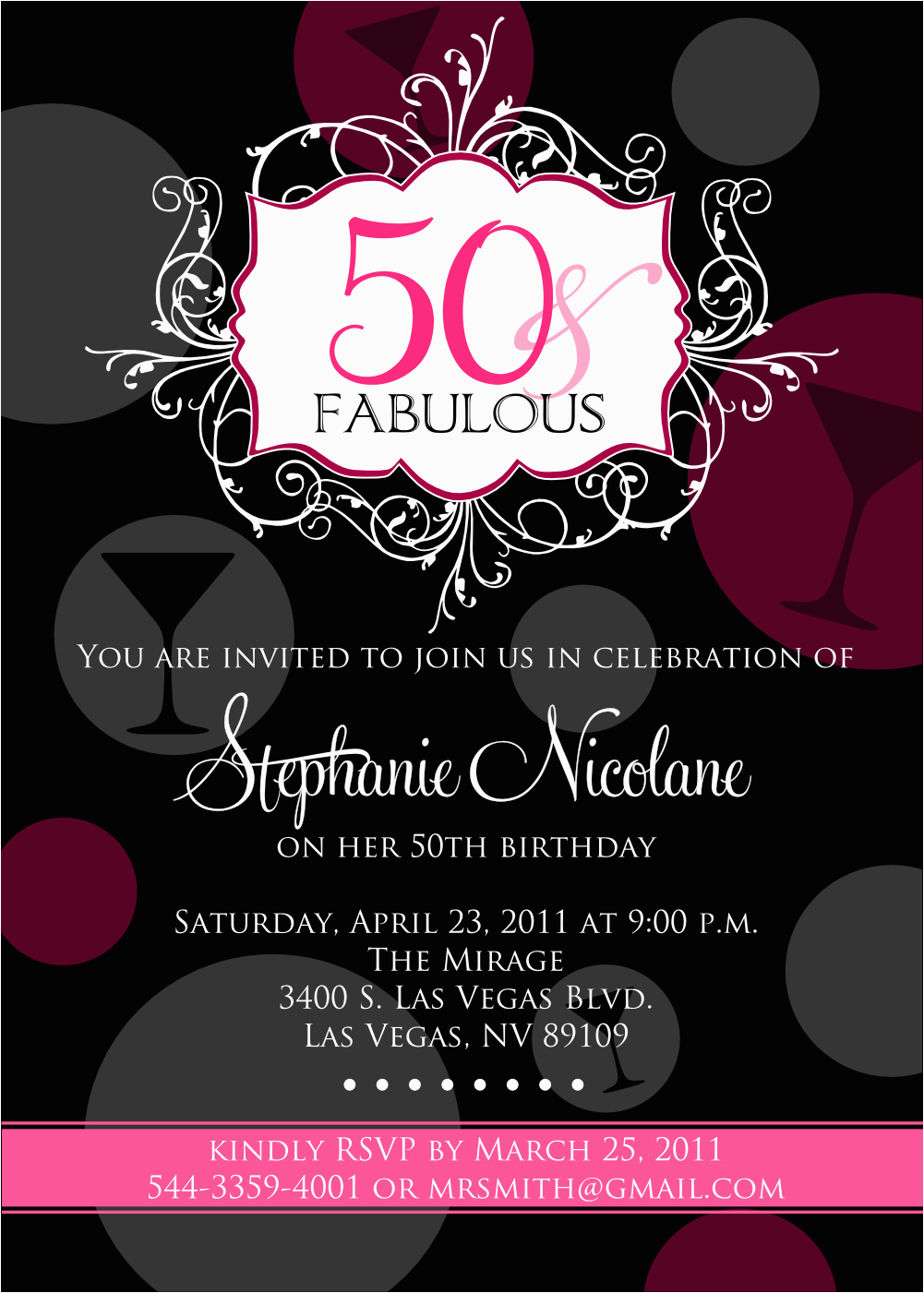 Womans 50th Birthday Invitations Free Printable 50th Birthday Invitations for Women