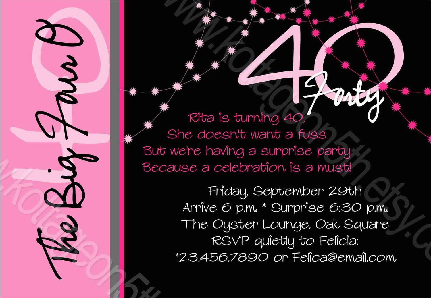 Wording for 40th Birthday Party Invitations 40th Birthday Invitation Wording Oxsvitation Com