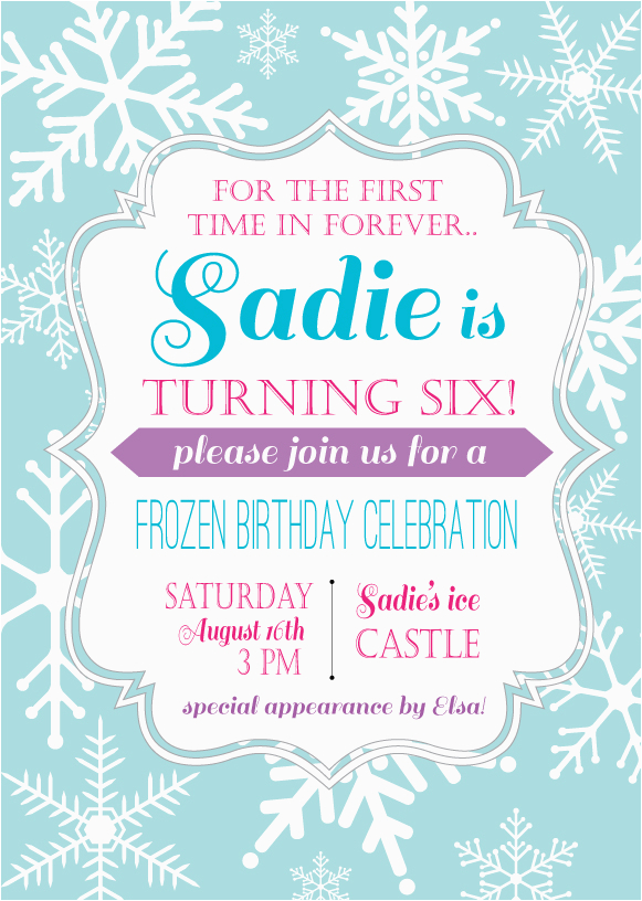 Wording for Frozen Birthday Invitations Frozen Birthday Party