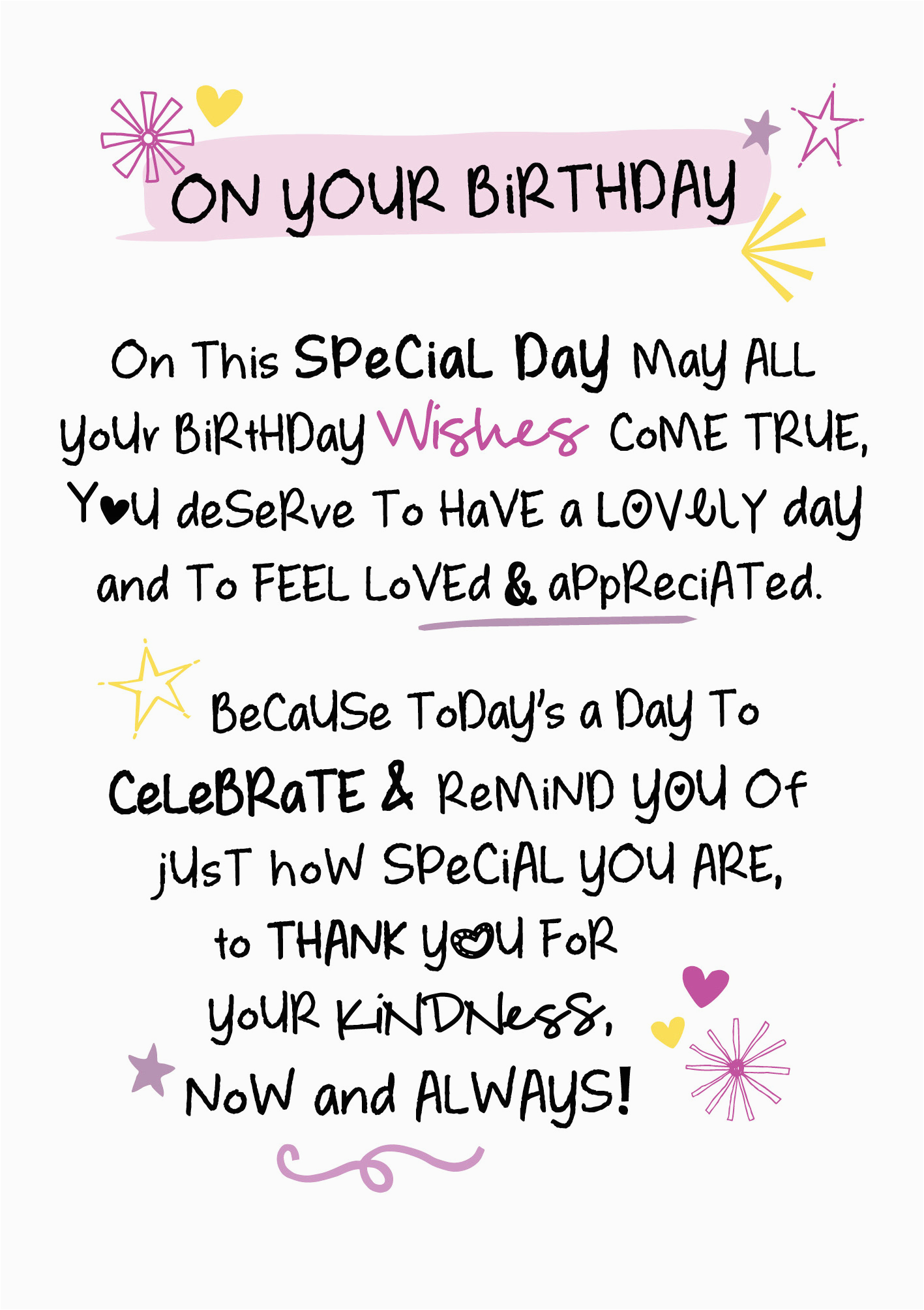 Free Printable Birthday Card Messages - Printable Templates Free