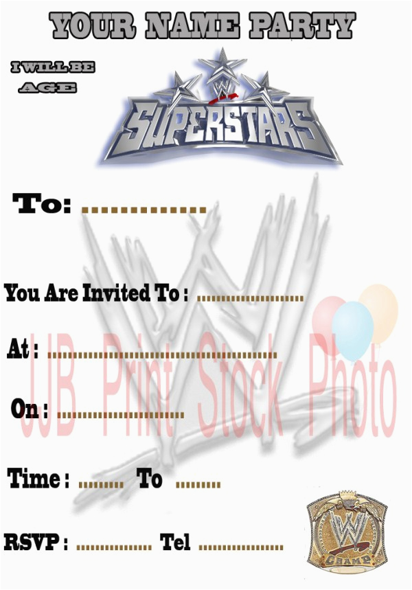 Wwe Birthday Party Invitations Free 5 Best Images Of Free Printable Wwe Birthday Invitations