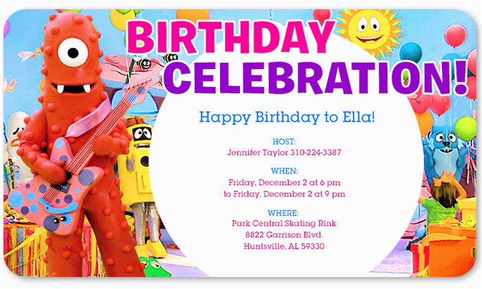 Yo Gabba Gabba Birthday Invitations Yo Gabba Gabba Birthday Invitations Free Invitation