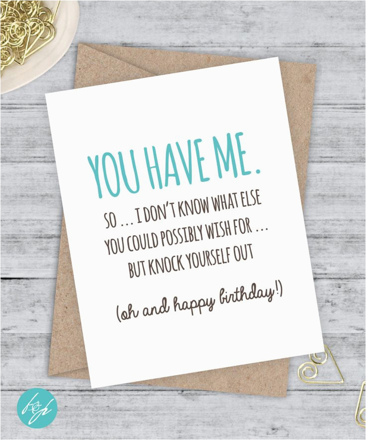 Funny Happy Birthday Quotes for Your Boyfriend Birthday Card Funny Boyfriend Card Funny Girlfriend