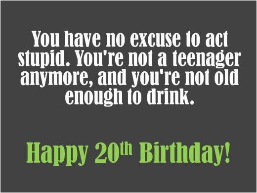 20th Birthday Card Messages