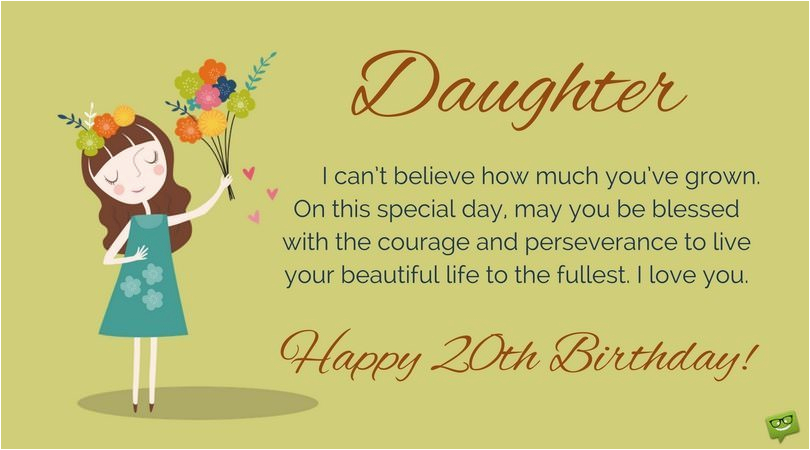 Happy 20th Birthday to Daughter Quotes 20th Birthday Wishes Quotes for their Special Day