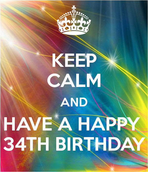 Happy 34th Birthday Quotes Happy 34rth Birthday Keep Calm and Have A Happy 34th Happy 34th Birthday Quotes Happy 34rth Birthday Keep Calm and Have A Happy 34th