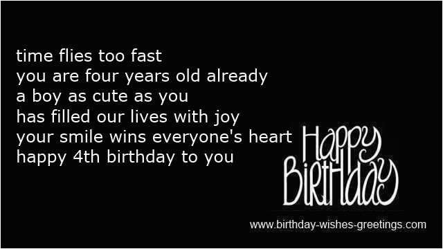 Happy Birthday 4 Year Old Quotes 4 Year Old Birthday Quotes Quotesgram
