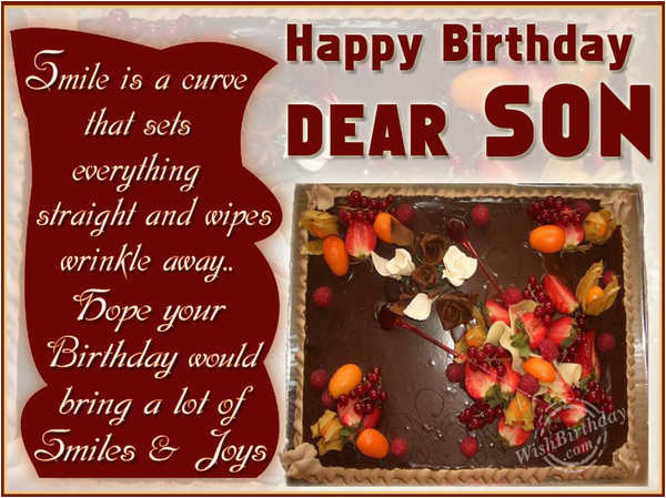 Happy Birthday Dear son Quotes Dear son Happy Birthday Quotes Quotesgram