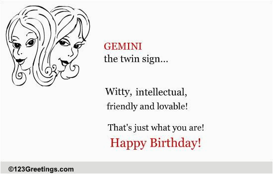 Happy Birthday Gemini Quotes Gemini B 39 Day Free Zodiac Ecards Greeting Cards 123