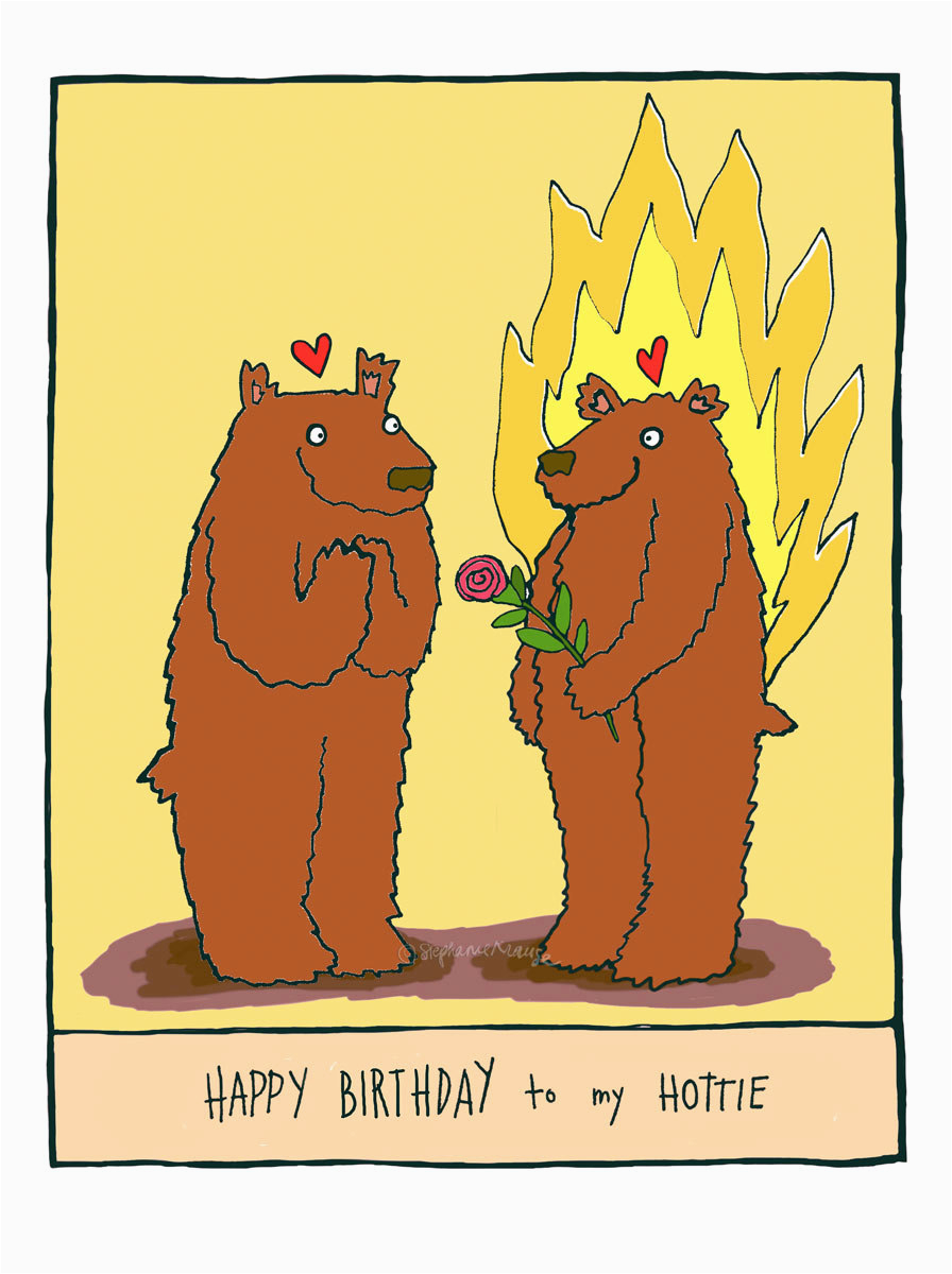 Happy Birthday Hottie Quotes Happy Birthday to My Hottie Giclee Printed Greeting Card