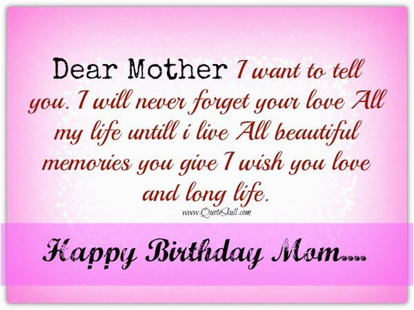 Happy Birthday Mother Quote Happy Birthday Mom Best Bday Wishes Images and Funny