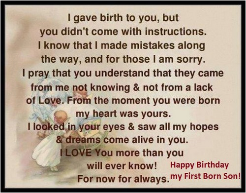 Happy Birthday My First Born son Quotes Happy Birthday to My First Born son Wishesgreeting
